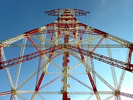 strommast,固定电话,穿越河流