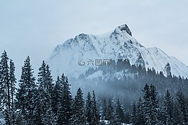 雪,山,gantrisch