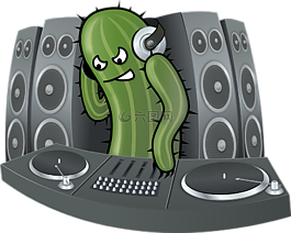 dj,仙人掌,揚聲器