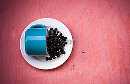 咖啡,豆類,藍(lán)色