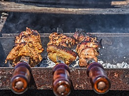 燒烤,烤架,肉