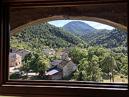 窗口,景观,床和早餐
