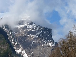 山,高山,霧