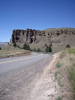 公路,懸崖,景觀