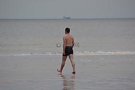 男子,游泳褲,海