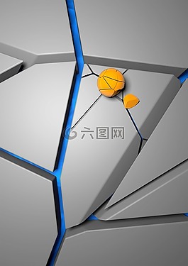 河流,渲染,裂縫