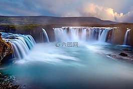 瀑布,自然,景觀