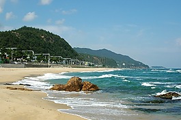 海,天空,海灘
