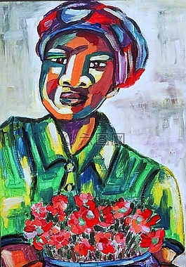 涂女人,丙烯酸漆,帆布