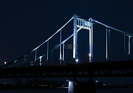 橋,夜,照明