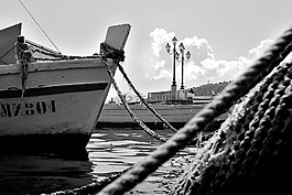 海,平静,小船