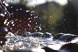 噴泉,一滴水,水