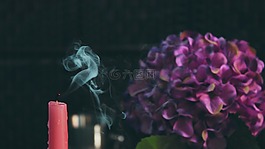 粉红色,蜡烛,紫罗兰色