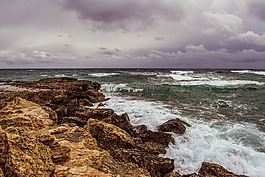 巖質(zhì)海岸,波,海