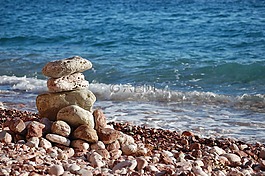 石头,水,海