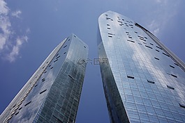 新加坡,摩天樓,玻璃