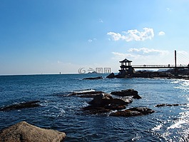 海,冬季,束草市