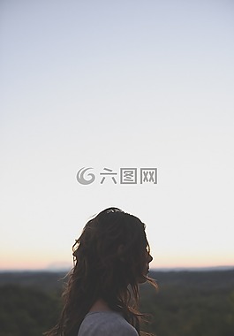 人,女孩,單