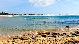 海灘,海,天空