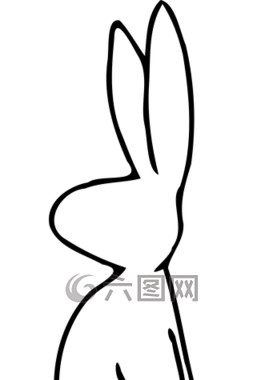 兔子,野兔,輪廓