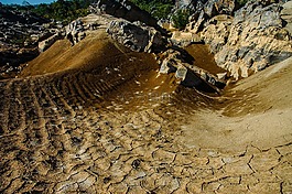 vertocknete 地球,裂縫,粘性土