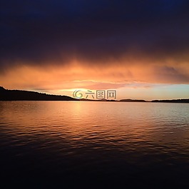 日落,saltspring,岛