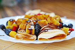 巧克力,饼子,奶油