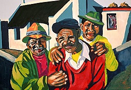 涂男人,丙烯酸漆,帆布