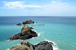 海,巖,海岸