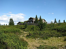 挪威,木屋,山