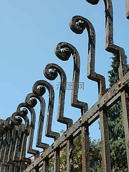 籬笆,鐵藝,了