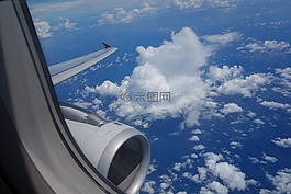 天空,飛機,云
