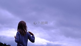 藍(lán)色,天空,云