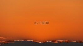 天空,橙,日落