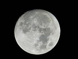 月球,夜,月光