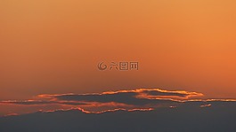 天空,橙,日落