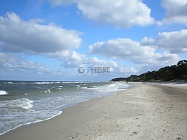 波羅的海,海灘,云