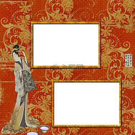東方,紅色,夫人