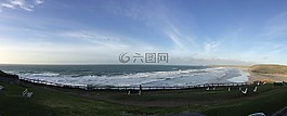 沿海,海滩,海洋
