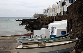 船,村,釣魚