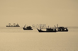 海,船,水