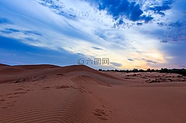 小山,粉紅色,沙
