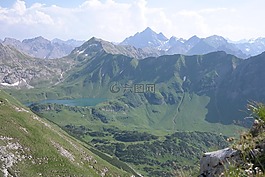 schrecksee,hochgebirgssee,阿尔高阿尔卑斯山
