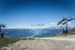 高山,景觀,山