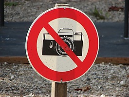 攝影,禁止,跡象