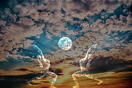 處理,luna,天空