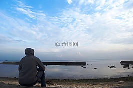 海洋,藍(lán)色,反思