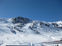 阿爾卑斯山,雪,滑雪