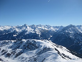阿爾卑斯山,雪,滑雪
