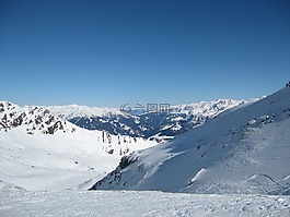 阿爾卑斯山,雪,滑雪